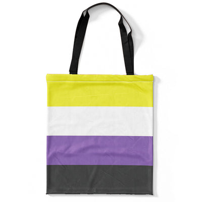 Non Binary Canvas Tote Bag With Zipper