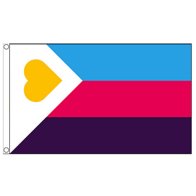 Tricolour Polyamory Pride Flag (5ft x 3ft Premium)