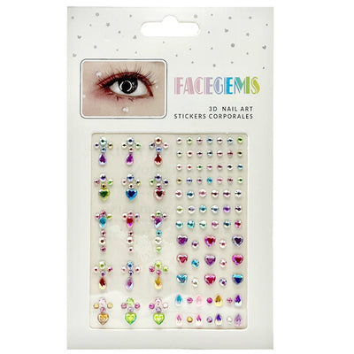 Mini Adhesive Face & Nail Jewels - Pack 4