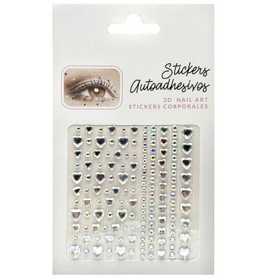 Mini Adhesive Face & Nail Jewels - Pack 8