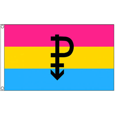 Pansexual Symbol Flag 5ft X 3ft Premium Www gayprideshop co uk Pansexual Symbol Flag 5ft X 3ft Premium Www gayprideshop co uk