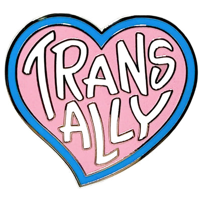 Trans Ally (Heart Shape) Enamel Lapel Pin Badge