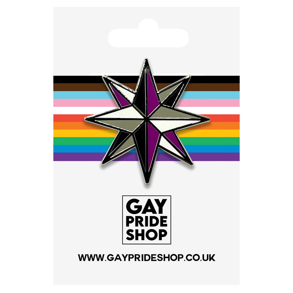 Asexual - Star Enamel Lapel Pin Badge