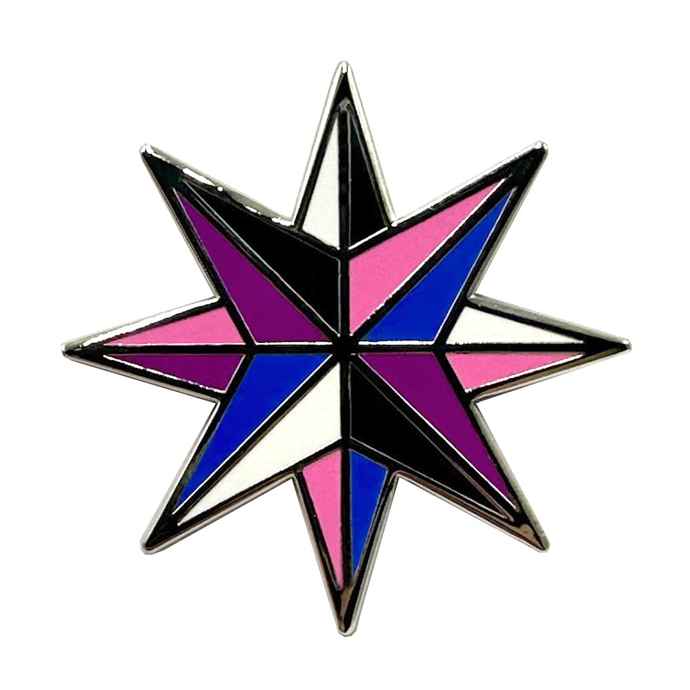 Genderfluid - Star Enamel Lapel Pin Badge – www.gayprideshop.co.uk