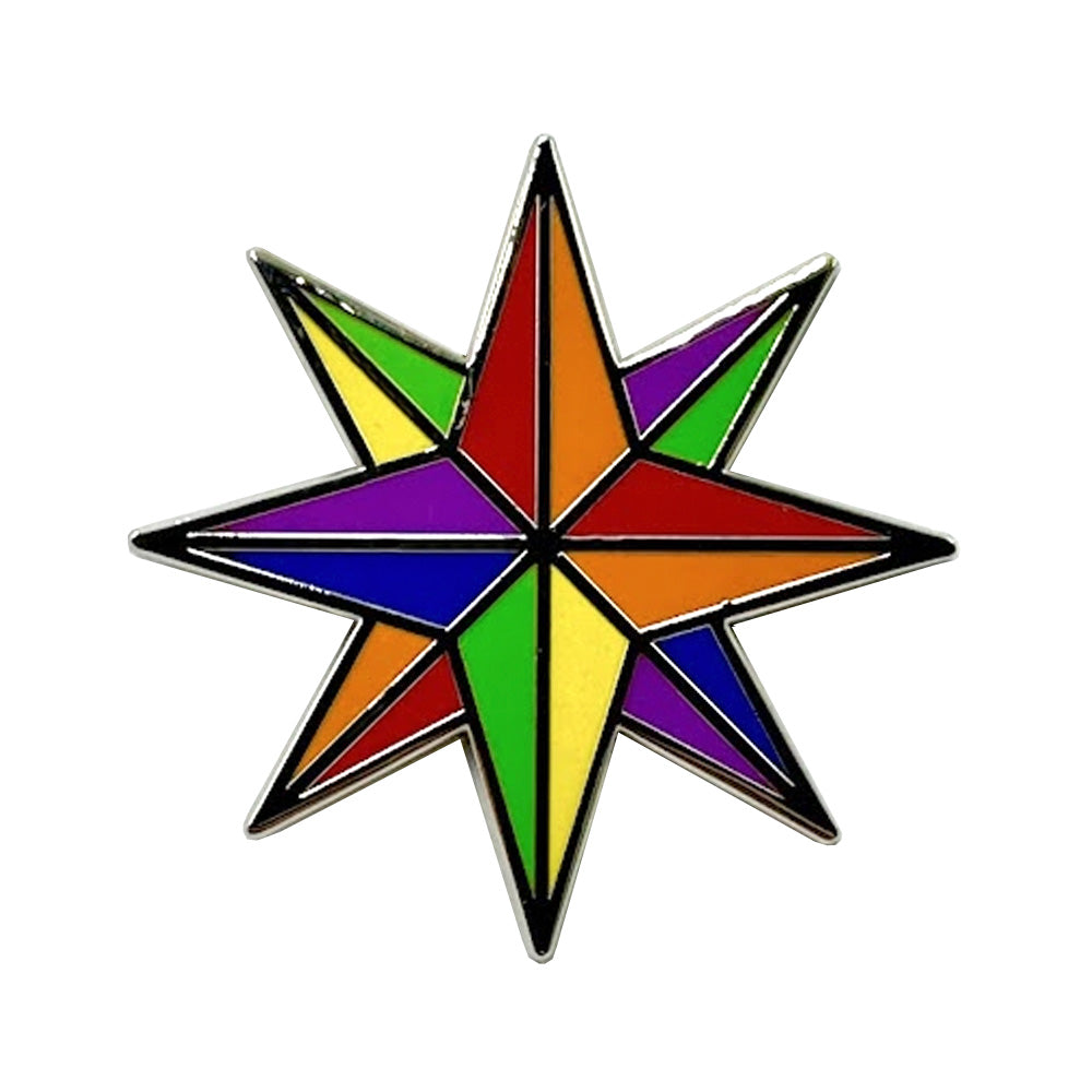 Gay Pride Rainbow - Star Enamel Lapel Pin Badge – www.gayprideshop.co.uk