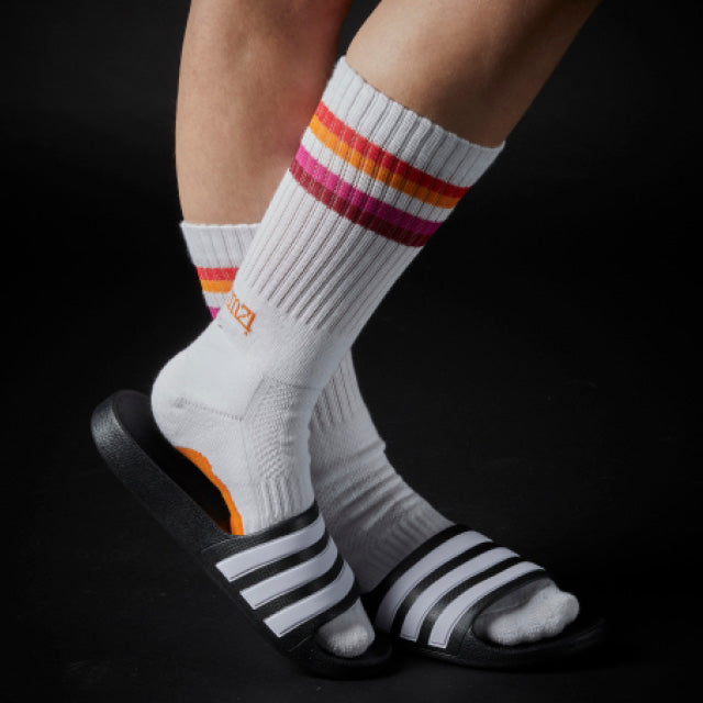 Athletic Fit Slider Socks - Lesbian Flag