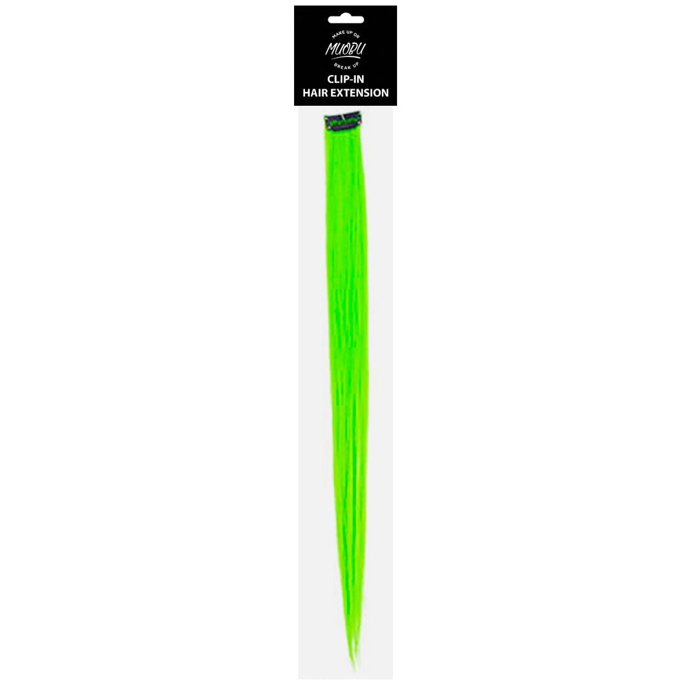 MUOBU Clip-In Hair Extension Strip - UV Neon Green