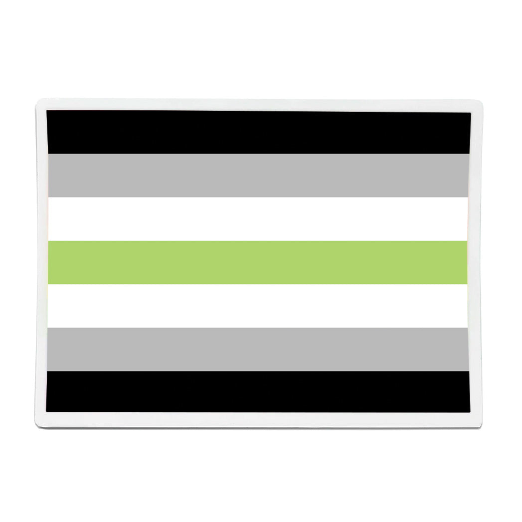Agender Pride Flag Rectangle Vinyl Waterproof Sticker – www ...