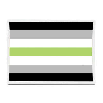 Agender Pride Flag Rectangle Vinyl Waterproof Sticker