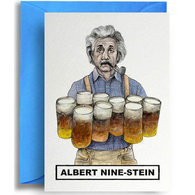 Albert Nine Stein - Greetings Card