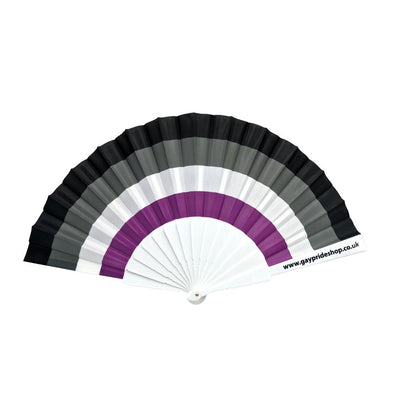 Asexual Flag Hand Fan - Medium 23cm