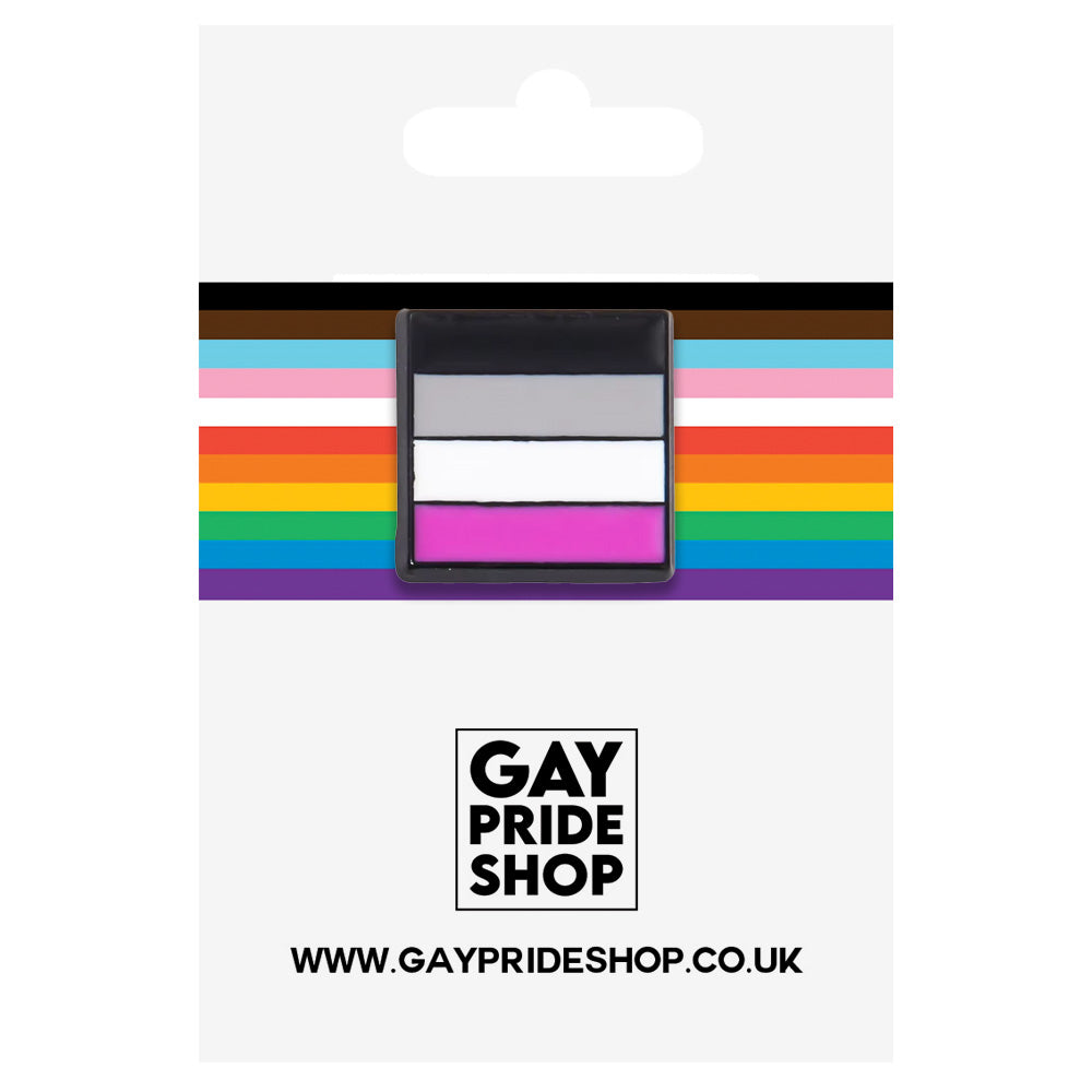 Mini Square Lapel Pin - Asexual
