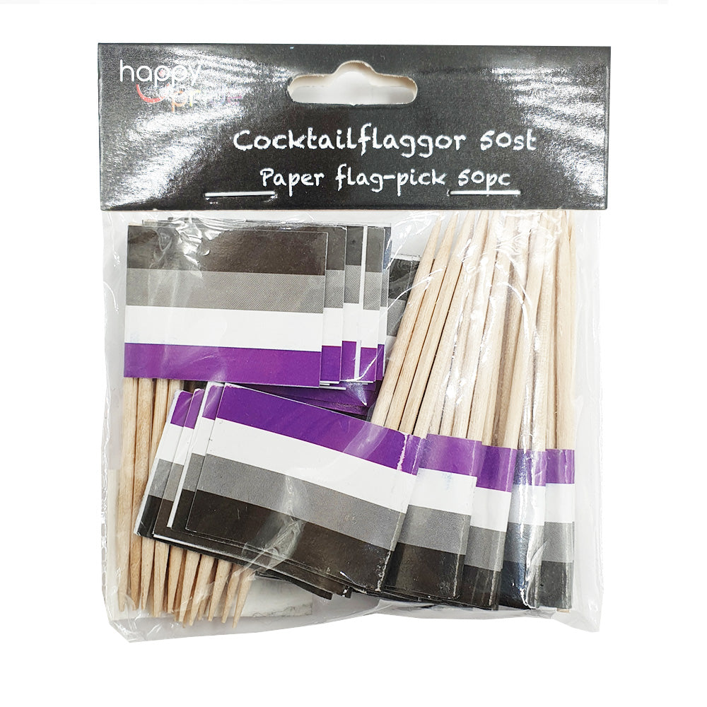 Asexual Flag Cocktail/Toothpick Flags