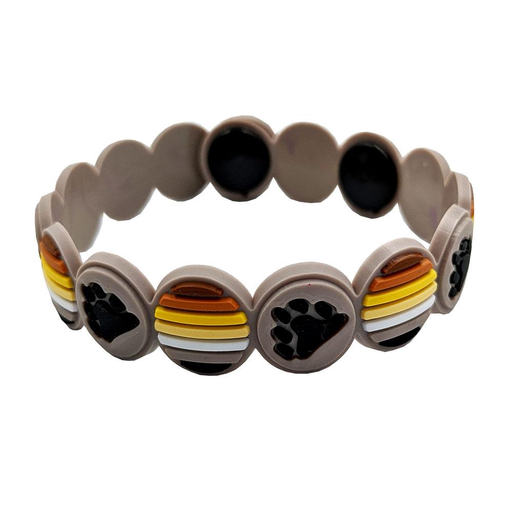 Bear Flag Colours Adjustable Silicone Bracelet