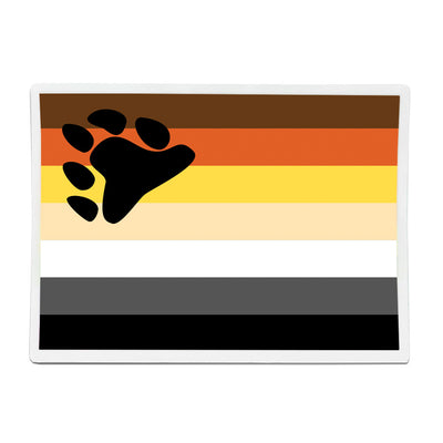 Bear Pride Rectangle Vinyl Waterproof Sticker