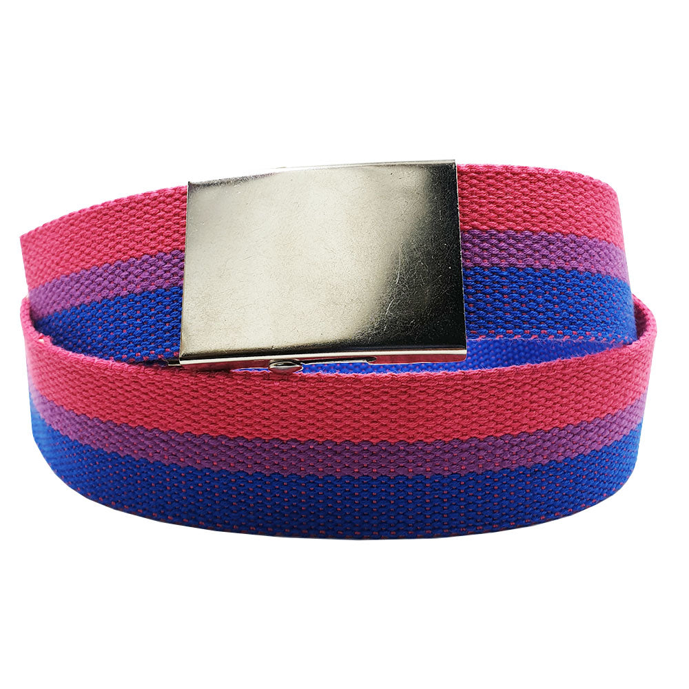 Bisexual Flag Canvas Belt