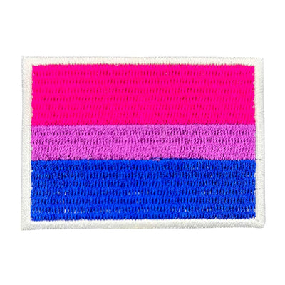 Bisexual Flag Rectangular Embroidered Iron-On Festival Patch