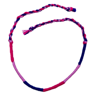 Bisexual Flag Colours Rainbow Thread Friendship Bracelet