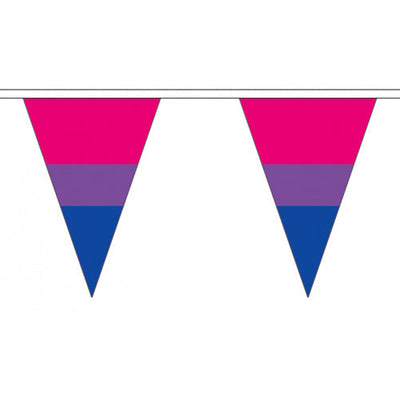 Bisexual Pride Flag Cloth Bunting Small (20m x 54 flags)