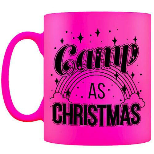 Camp As Christmas Neon Pink Ceramic Mug