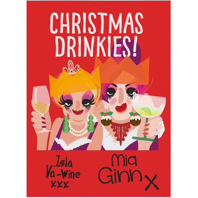 Life's A Drag - Christmas Drinkies! Christmas Card