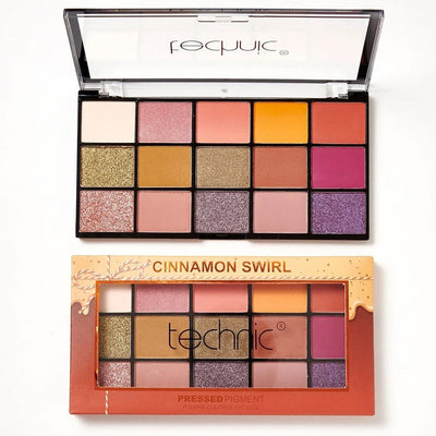 Technic Pressed Pigment Eyeshadow Palette - Cinnamon Swirl