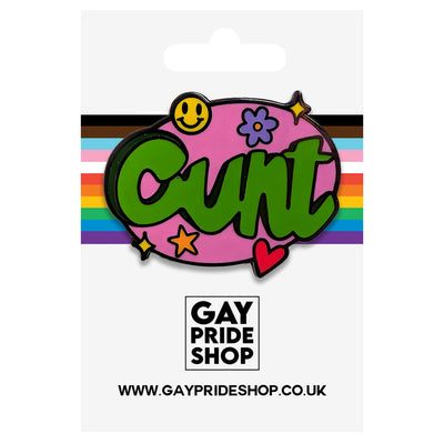 C*nt Metal & Enamel Pin (Pink & Green)