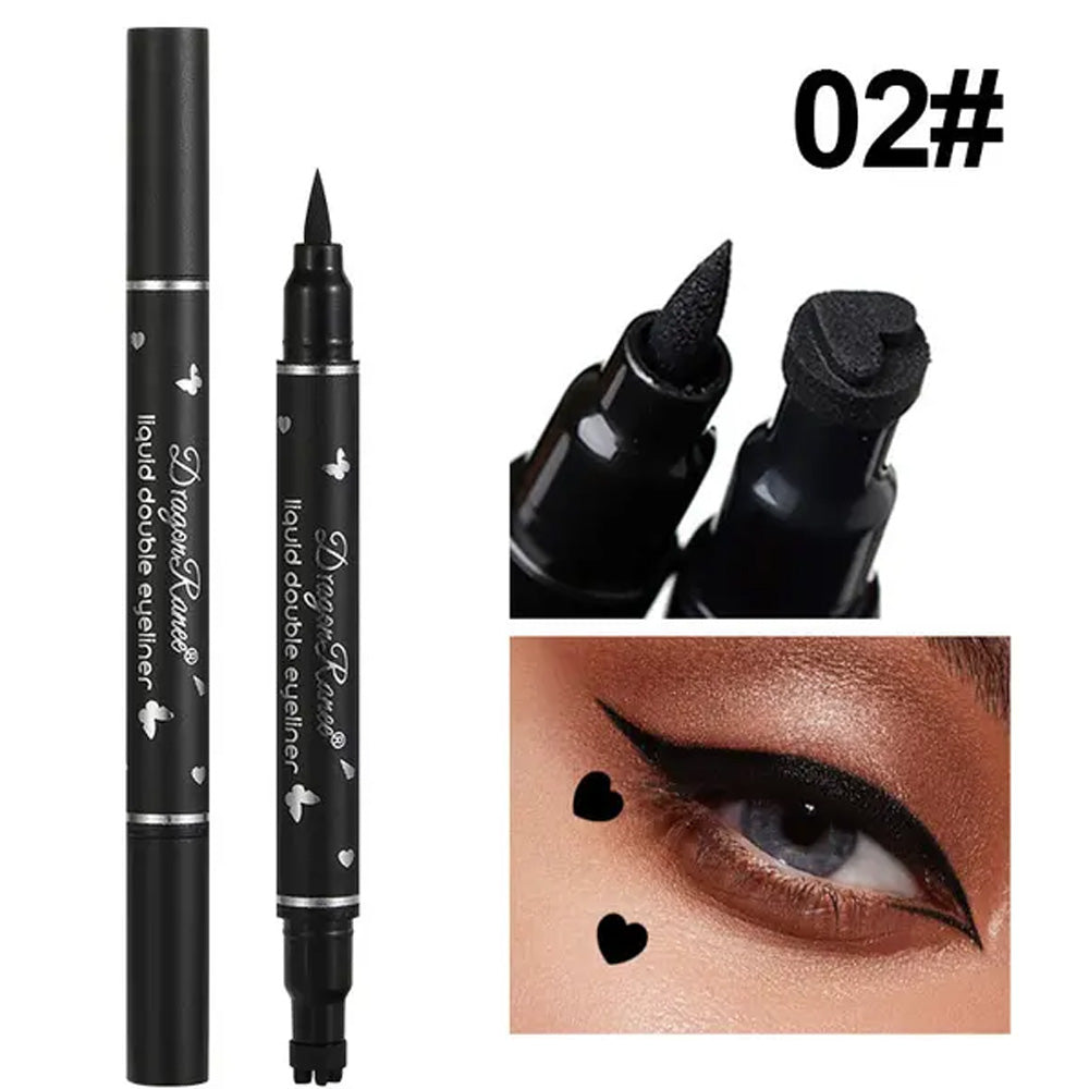 Black Eyeliner Pen with Stamper - Heart (#2)