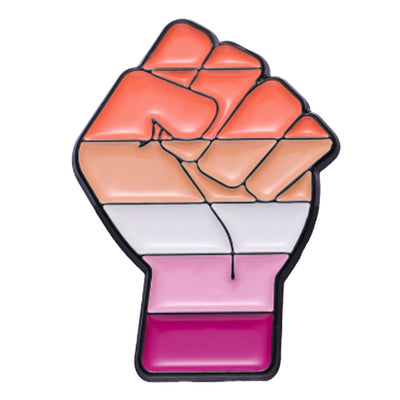 Lesbian Power Fist Enamel Pin