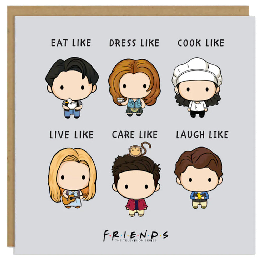Friends Eat Like Joey - Greetings Card