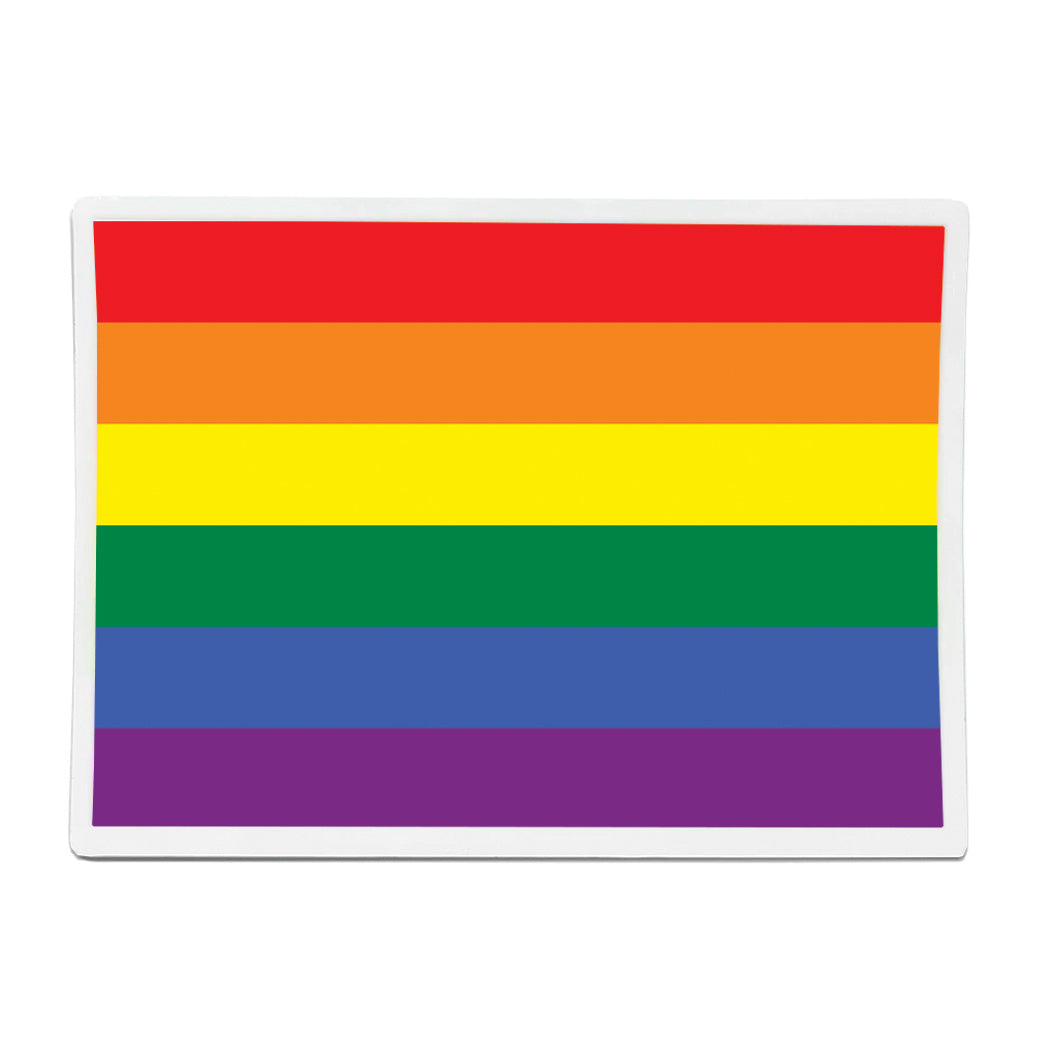 Gay Pride Rainbow Flag Rectangle Vinyl Waterproof Sticker