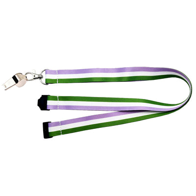 Genderqueer Flag Lanyard And Whistle