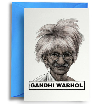 Gandhi Warhol - Greetings Card