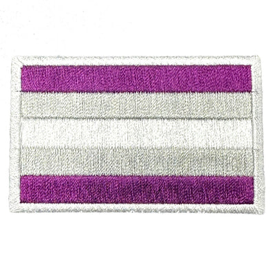 Greysexual Flag Rectangular Embroidered Iron-On Festival Patch