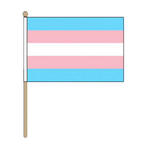 Transgender Pride Hand Held Flag (22.5cm x 15cm) – www.gayprideshop.co.uk