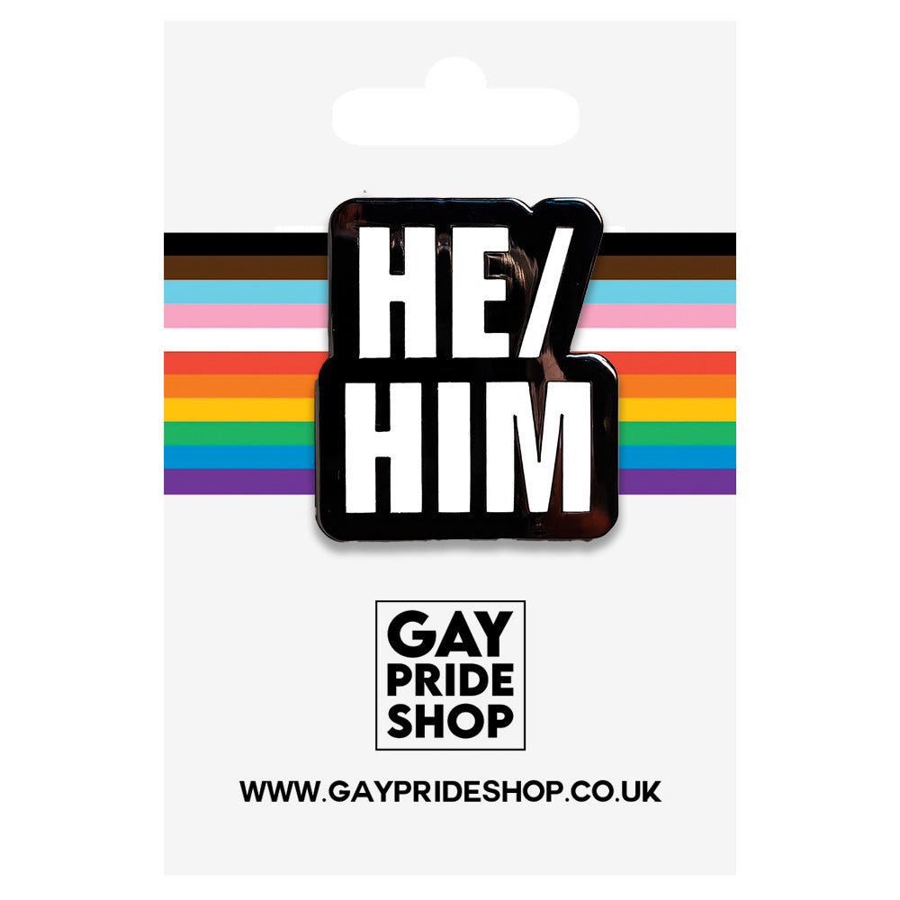 Pronoun He/Him Metal & Enamel Pin