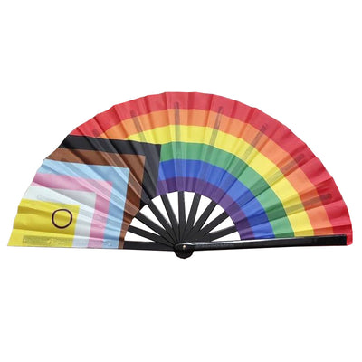 Intersex Progress Pride Cracking Fan - Large 33cm