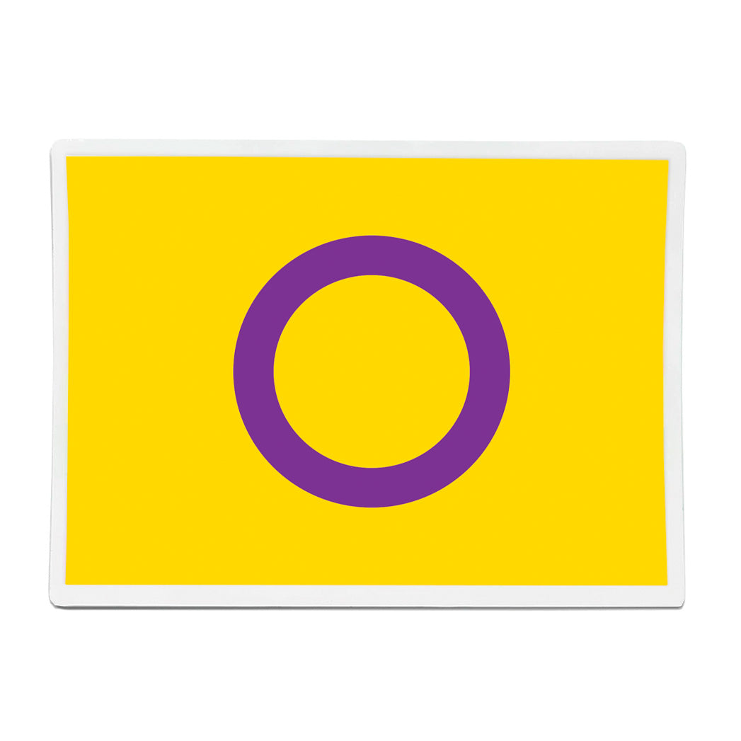 Intersex Flag Rectangle Vinyl Waterproof Sticker