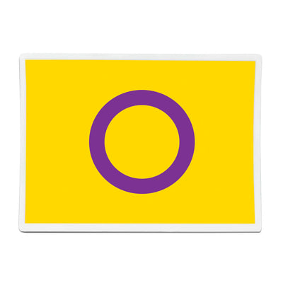 Intersex Flag Rectangle Vinyl Waterproof Sticker