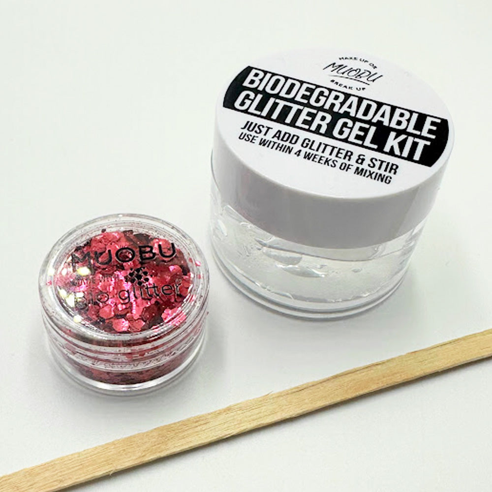 Biodegradable Glitter Gel - Metallic Blush Red (Chunky Mix BioBlush)