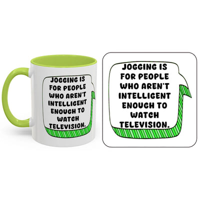 Victoria Wood Mug - Jogging is For People Who Aren't Intelligent Enough To Watch TV