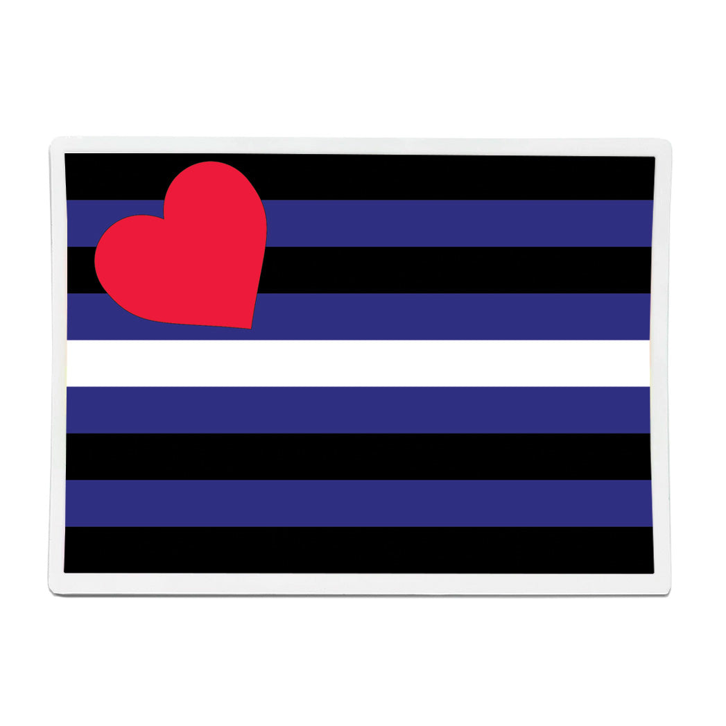 Leather Flag Rectangle Vinyl Waterproof Sticker