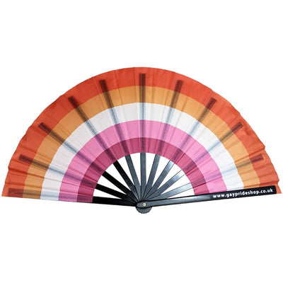 Community Lesbian Flag Cracking Fan - Large 33cm