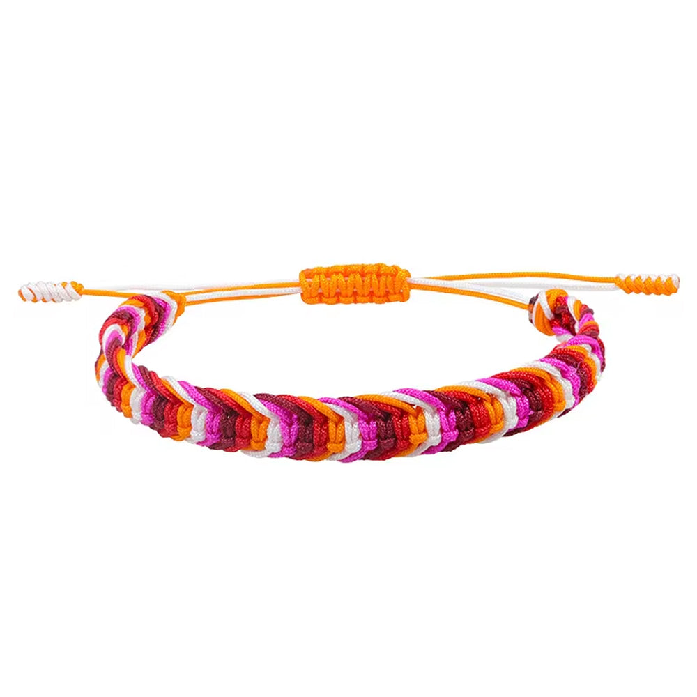 Handmade Adjustable Nylon Friendship Bracelet - Lesbian