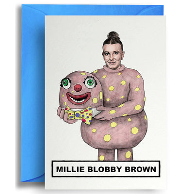 Millie Blobby Brown - Greetings Card