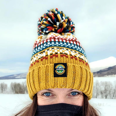 Reflective SuperBobble Hat - Mustard Traditional Nordic