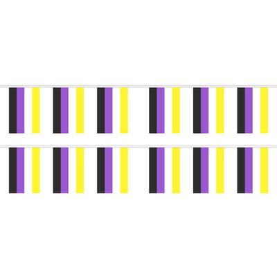 Non Binary Pride Flag Bunting Small (3m x 10 flags)