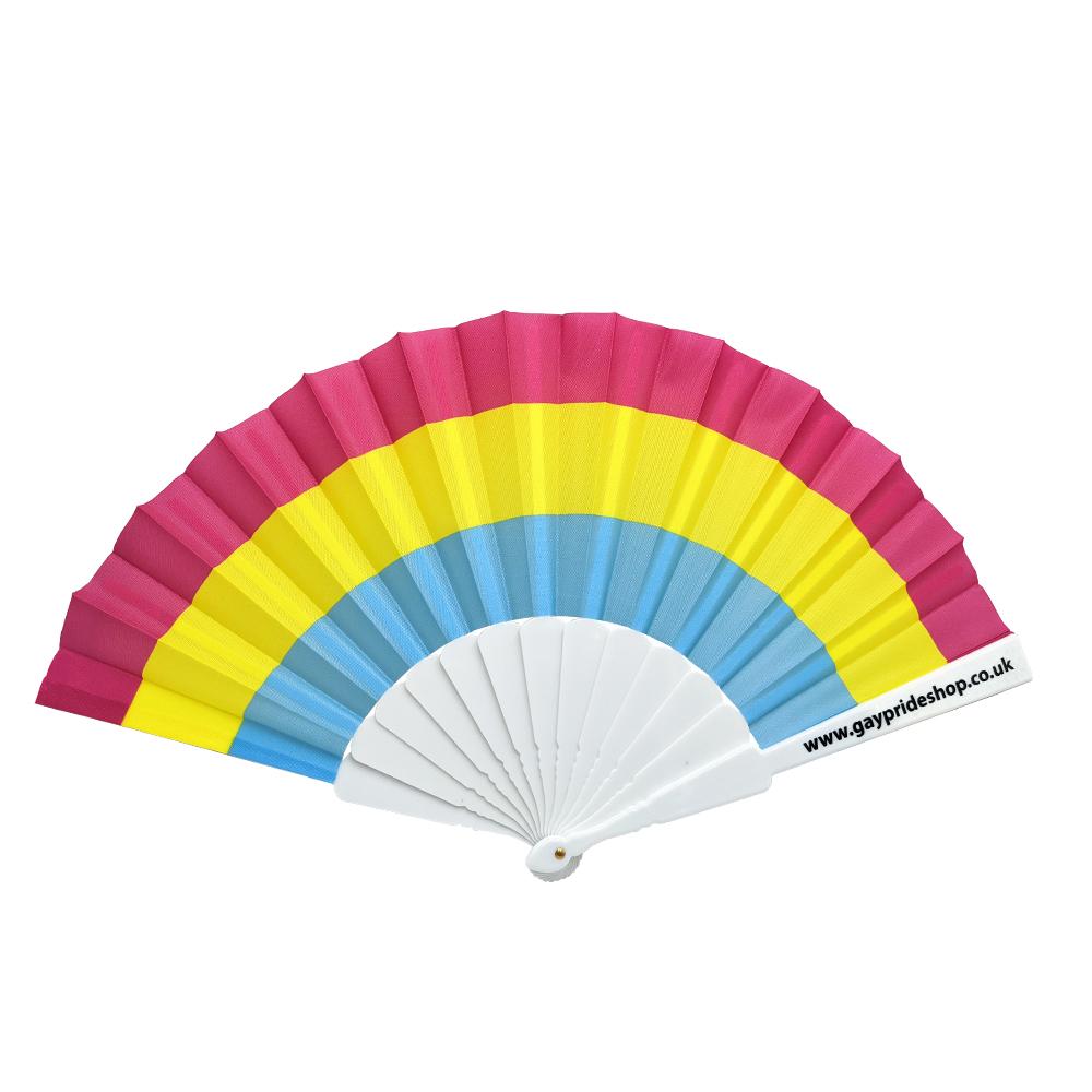 Pansexual Flag Hand Fan - Medium 23cm