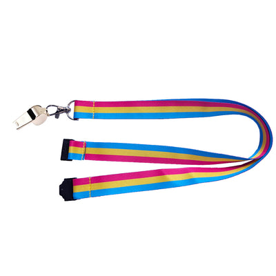 Pansexual Flag Lanyard And Whistle