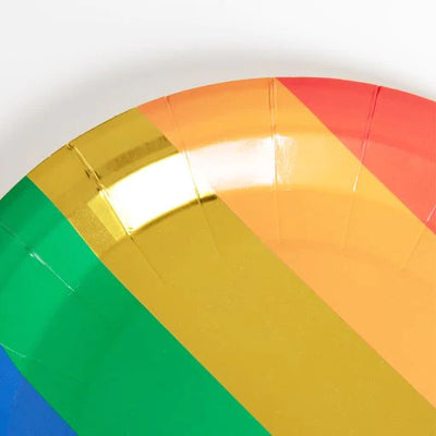 Gay Pride Rainbow Paper Plates (10 Pack)